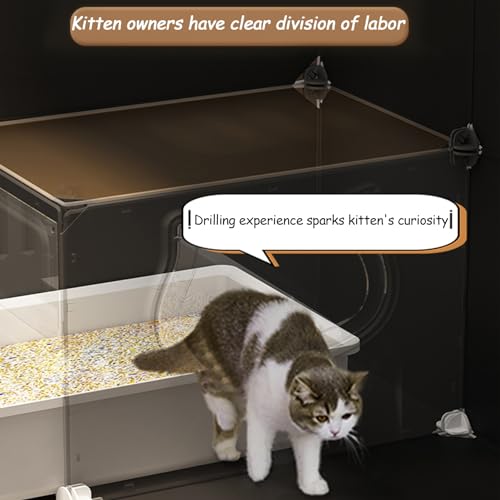 Large 2/3 Tier Cat Cage with Cat Litter Box G418