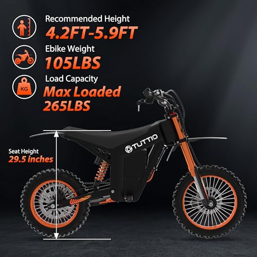 14"/12" Fat Tire 2000W Electric Dirt Bike with 48V 21AH Battery O77011