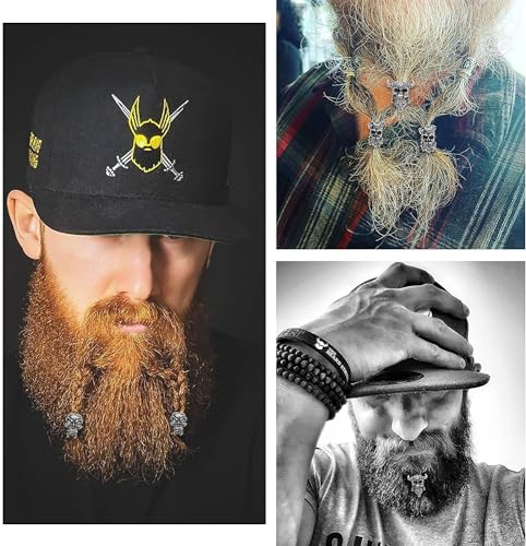 18pcs Stainless Steel Beard Beads H45350