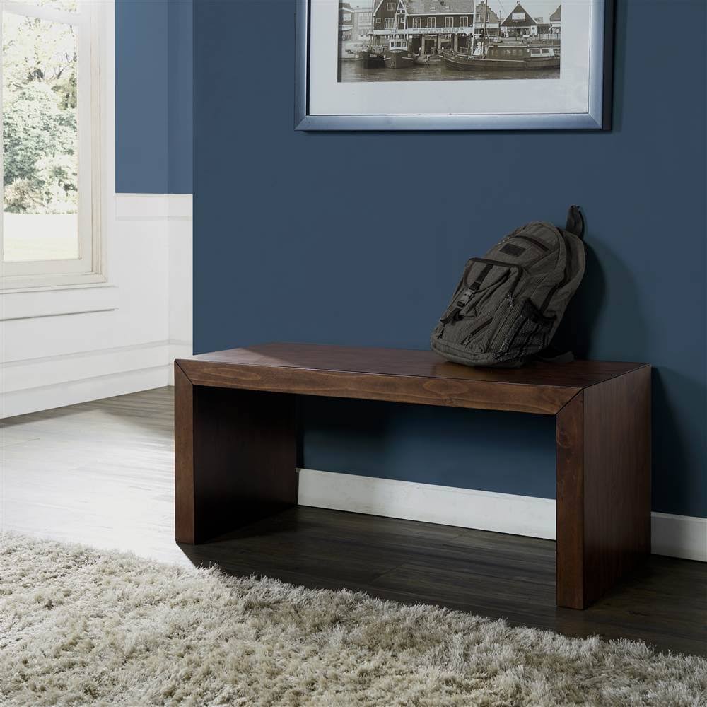 Brown Wooden Bench Q4809