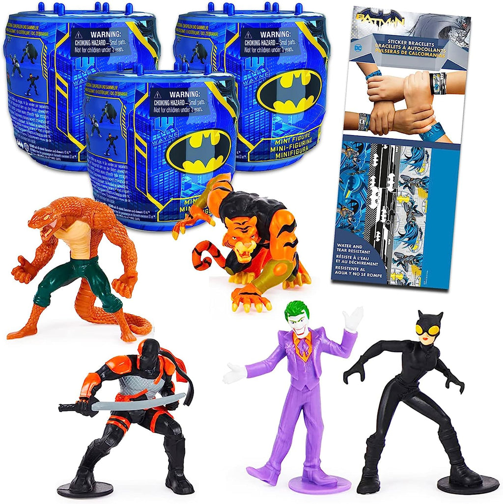 Batman Blind Bags 3 Pk Bundle Mystery Minis Toys Party Supplies Goodie Bag Fillers G94021