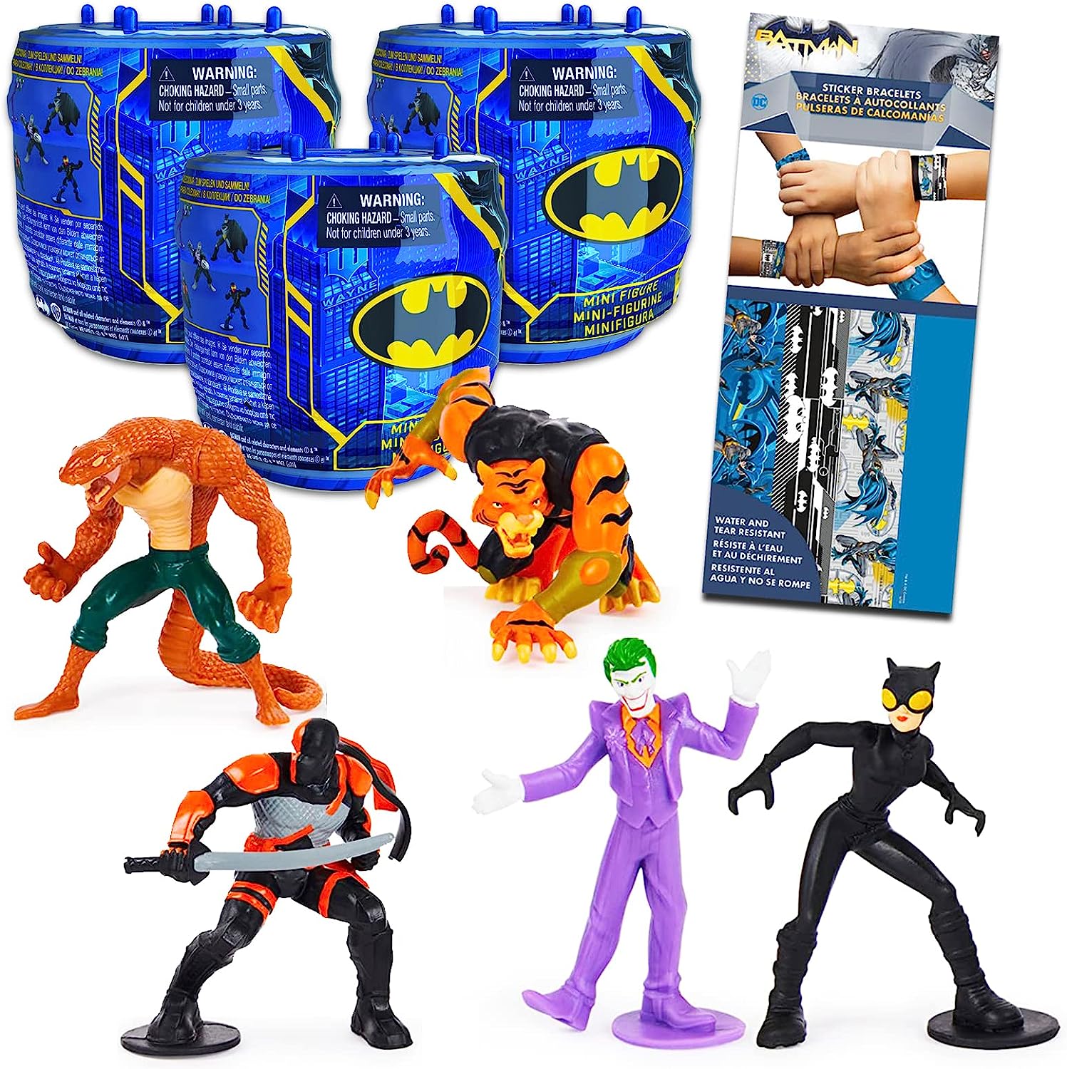 Batman Blind Bags 3 Pk Bundle Mystery Minis Toys Party Supplies Goodie Bag Fillers G94021