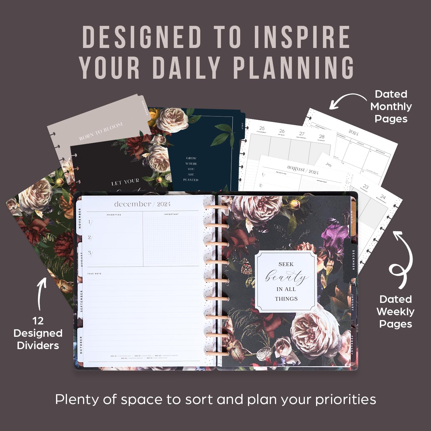 12-Month Academic Planner, Classic Size, Vertical Layout, 7" x 9 1/4" B4855