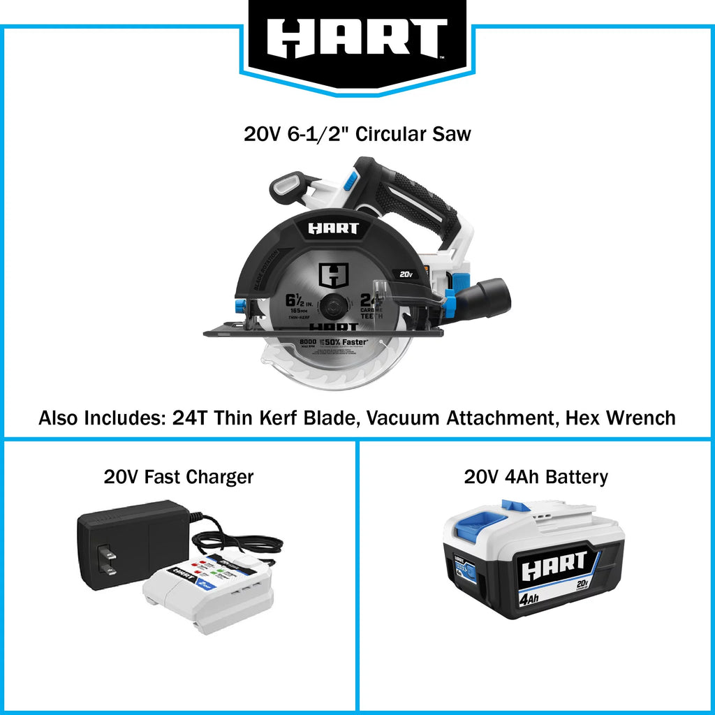 20-Volt 6 1/2-inch Cordless Circular Saw Kit X545