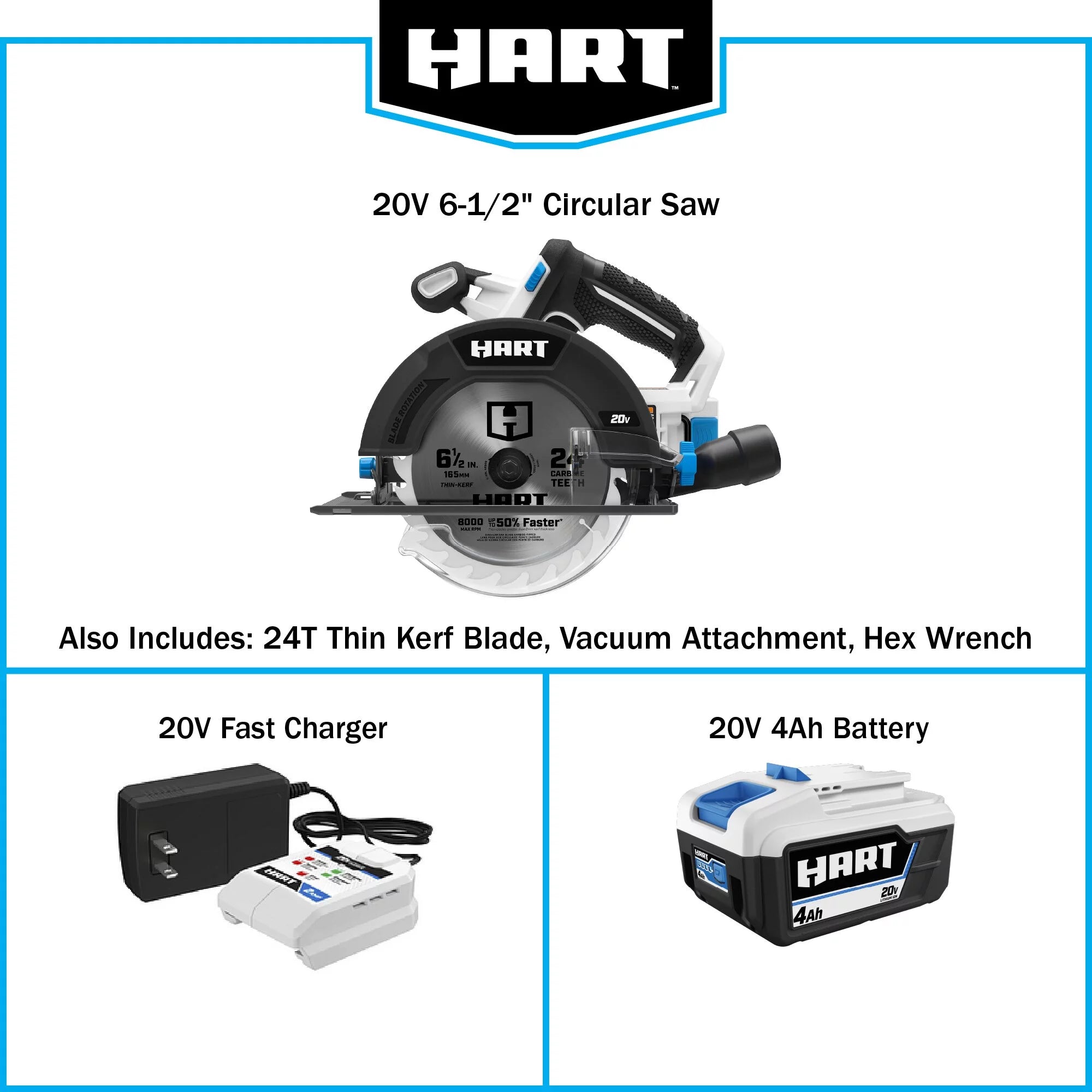 20-Volt 6 1/2-inch Cordless Circular Saw Kit X545