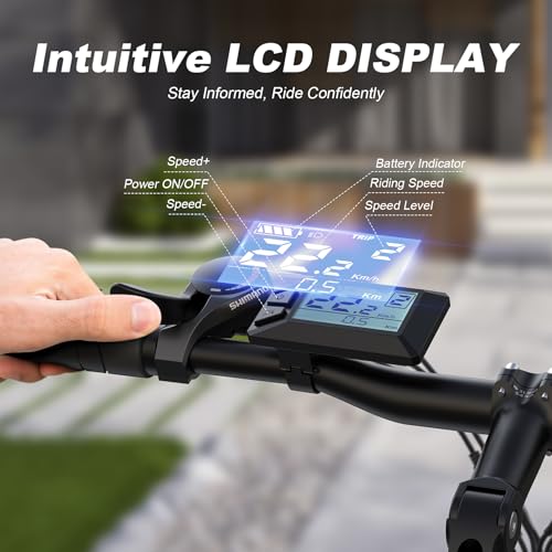 Electric Bike 500W 45 Miles 20 MPH 48V Removable Battery 26" Tires Front Fork Suspension O874767