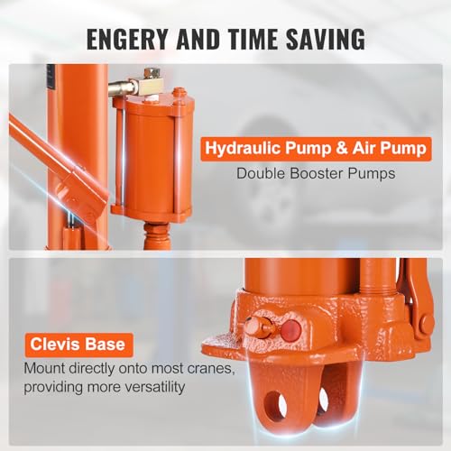 8 Ton Hydraulic Ram Jack with Air Pump and Single Piston Pump Z947