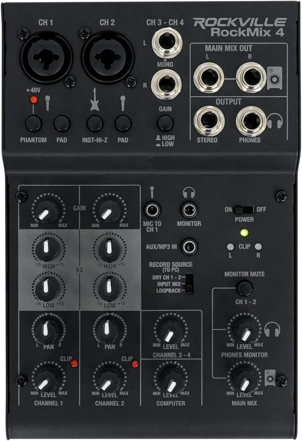 8 Channel Mixer with USB Recording Interface H5342
