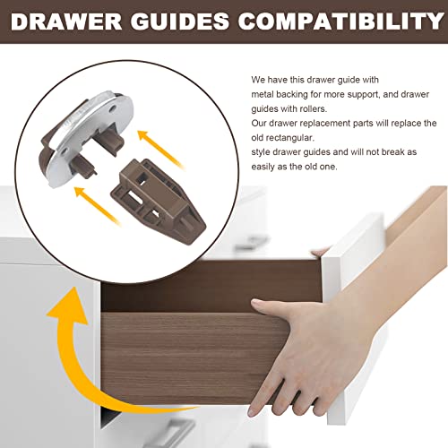 1 Set of Drawer Slides with Metal Blackplate and Drawer Stop with Roller M99903