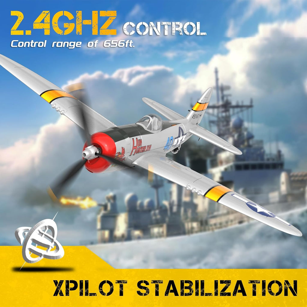 RC Plane 4CH WWII P-47 Model Remote Control Airplane RTF K8202