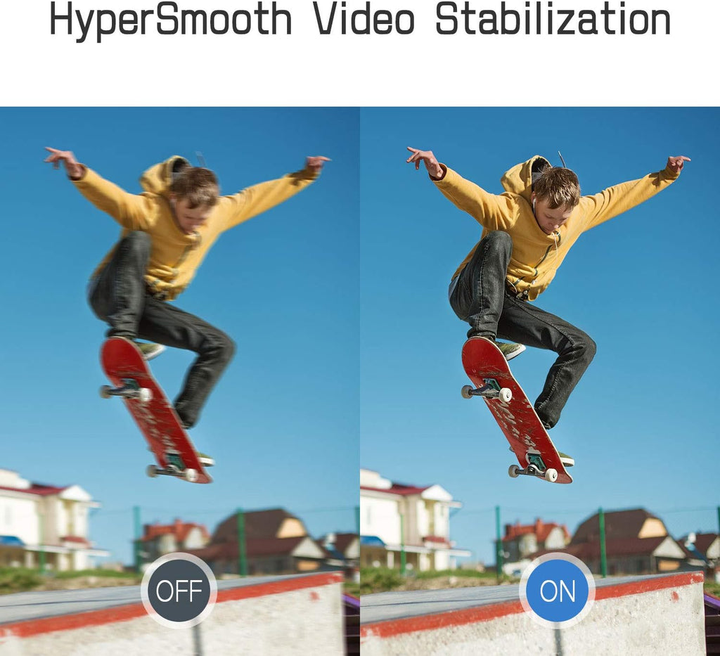 4K 60FPS 20MP Waterproof Action Camera with Touch Screen Stabilizer and 2 Rechargeable Batteries G3947