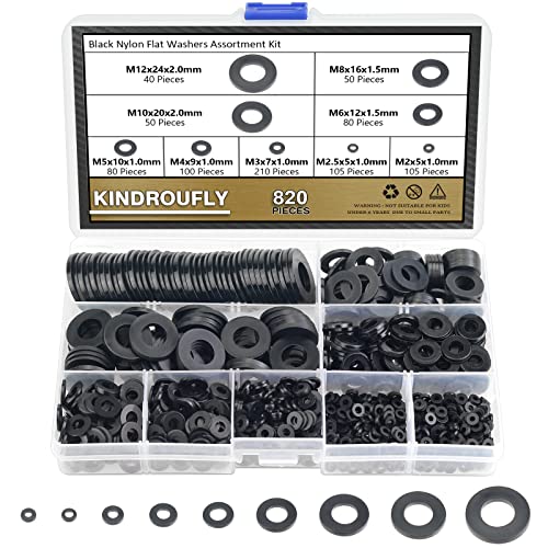 9 Sizes Nylon Flat Washers Assortment Kit M67824