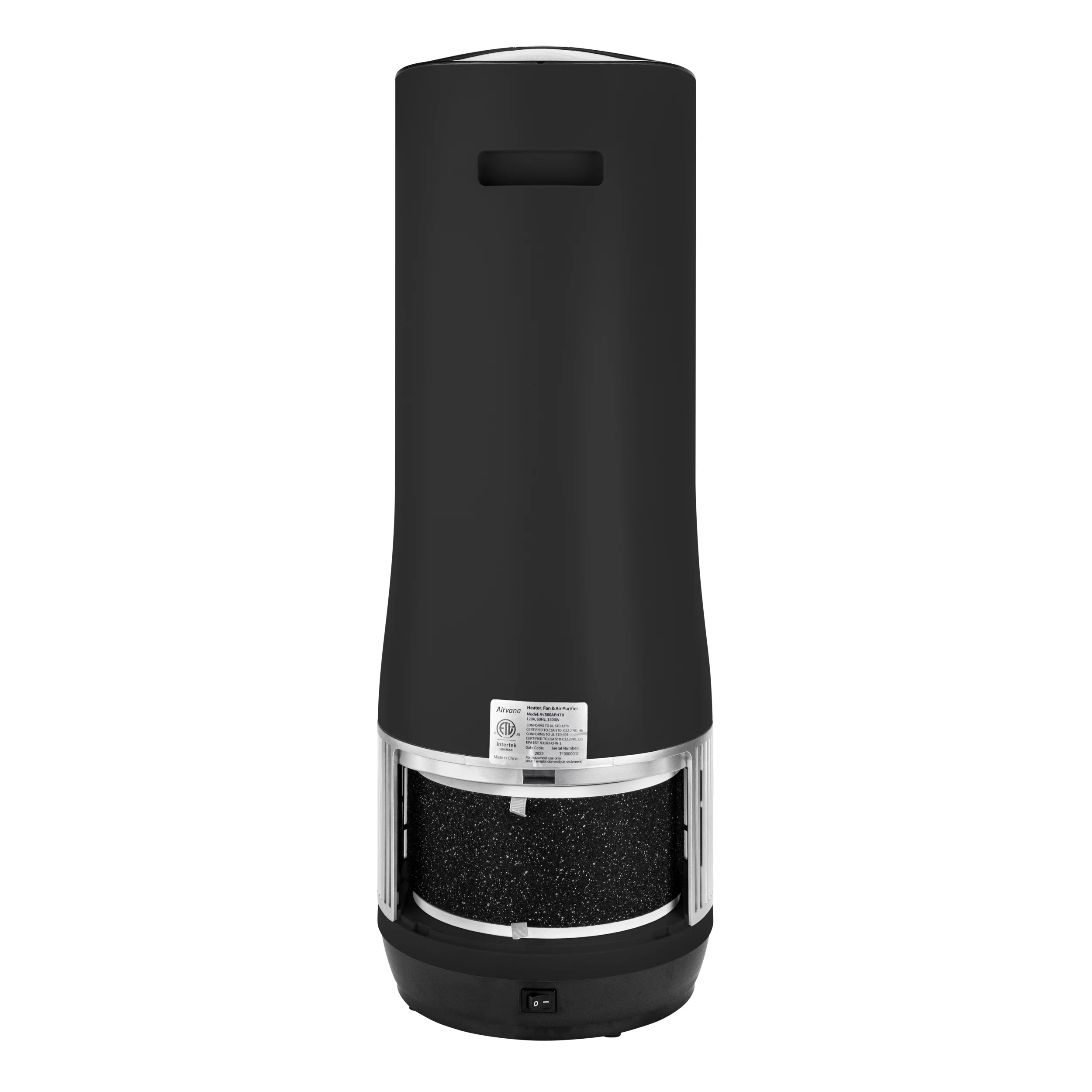 Black 3-in-1 Air Purifier Heater Fan G5689