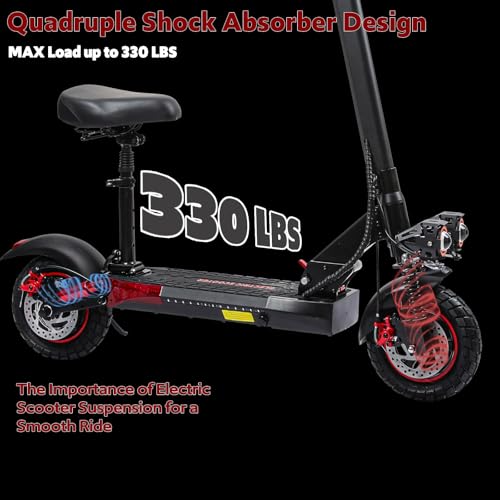 800/1200W Motor 48V 15/18/21AH Battery 11" All-Terrain Tires Heavy Duty Electric Scooter with Seat J53995
