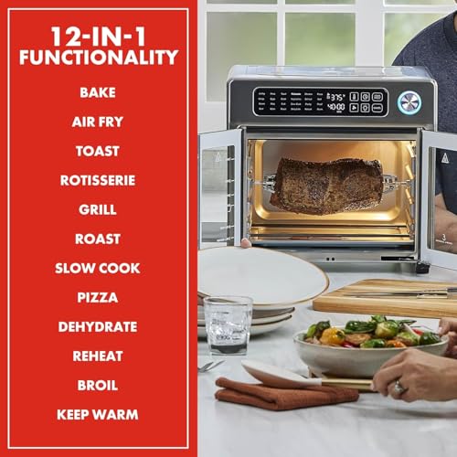 Stainless Steel 26QT Air Fryer Toaster Oven Combo with 7 Accessories F516397