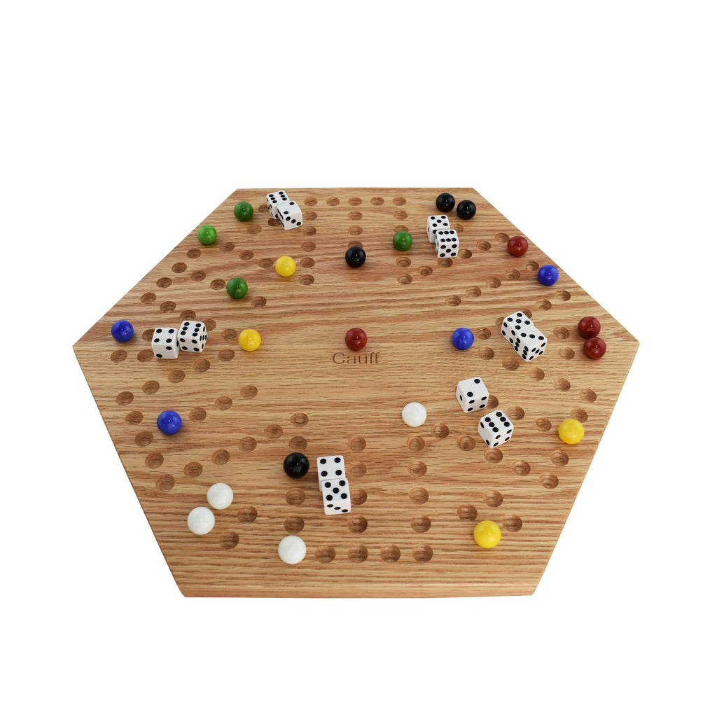 Solid Oak 16 inch Wooden Marbles Board Game D672231