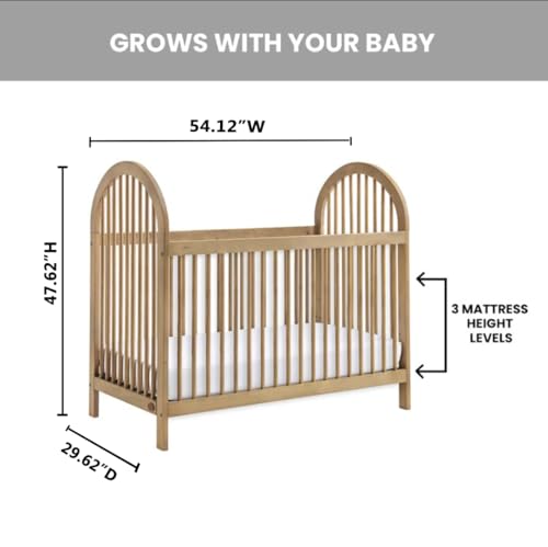 3-in-1 Island Crib, Honey Wood A536816