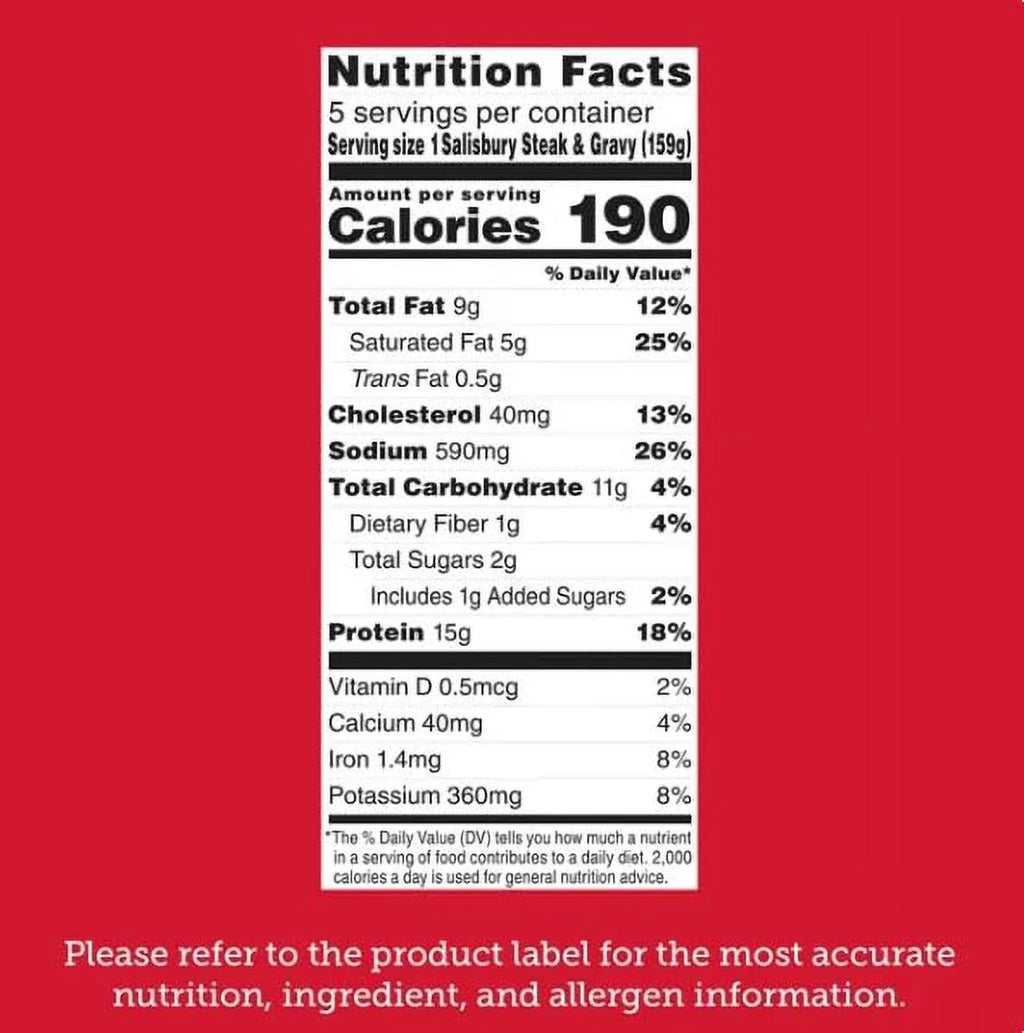 Salisbury Steak Family Size Frozen Meal, 28 oz - Pack of 6 W8142