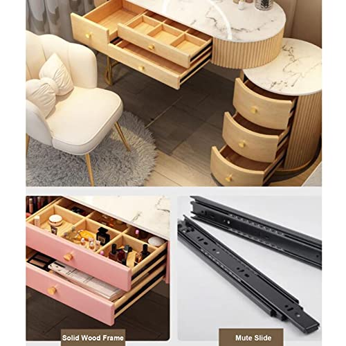 Gray Makeup Vanity Set with Lighted Mirror and Cushioned Stool D4726