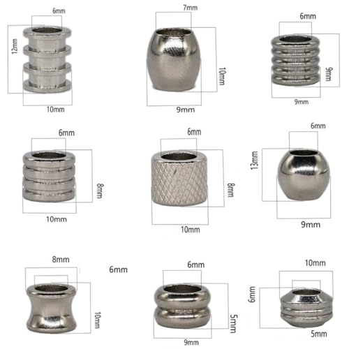 18pcs Stainless Steel Beard Beads H45350