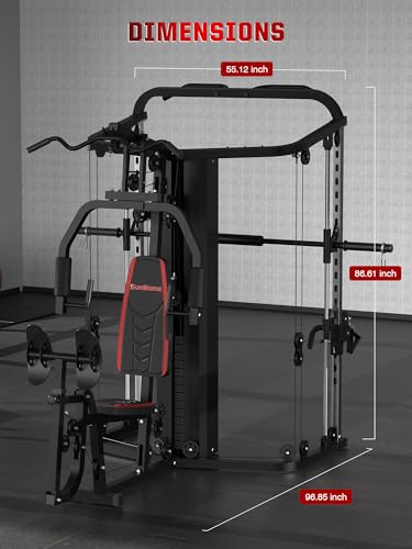Smith Machine with 138LB Weight Stack C650