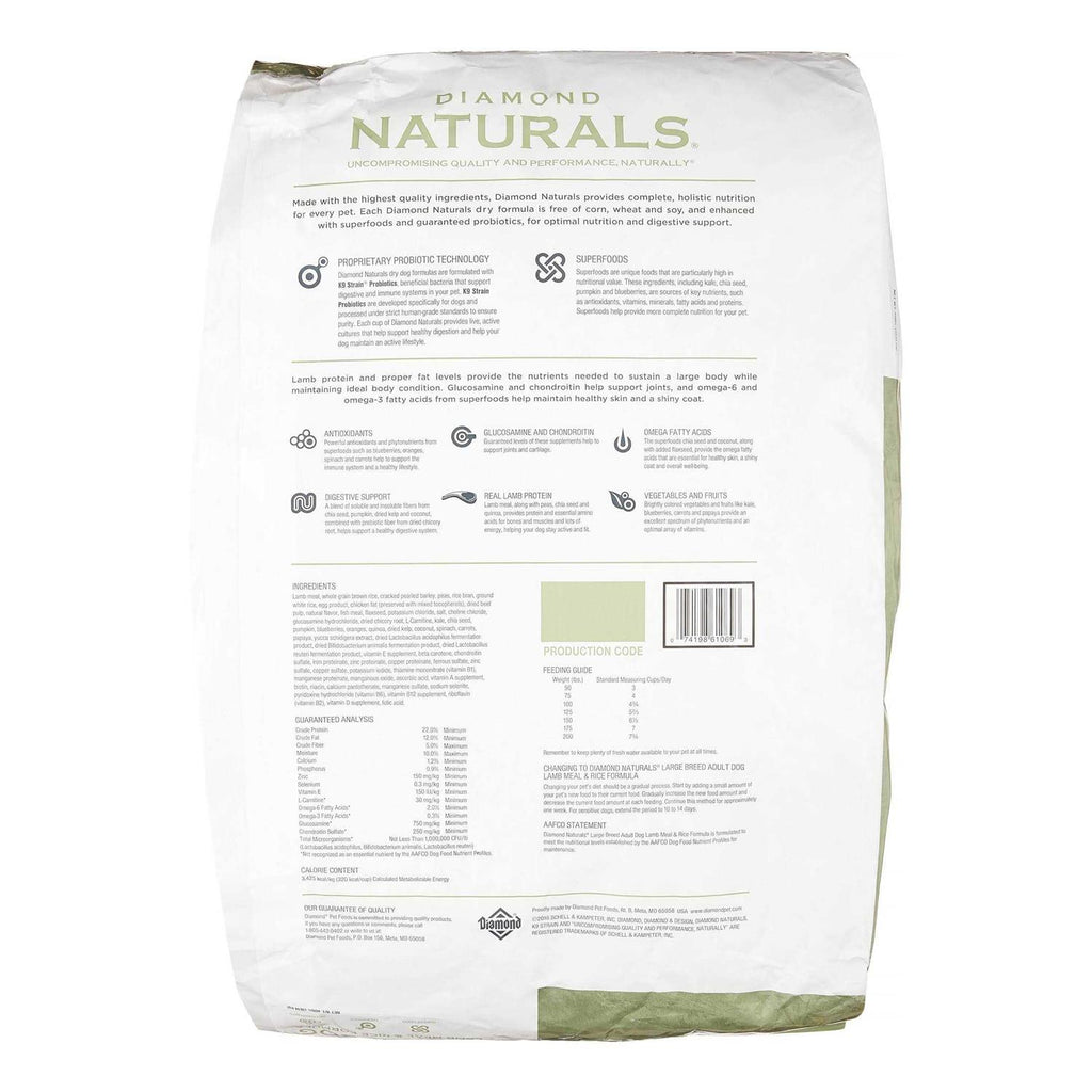 Large Breed Adult Lamb & Rice Dry Dog Food W272