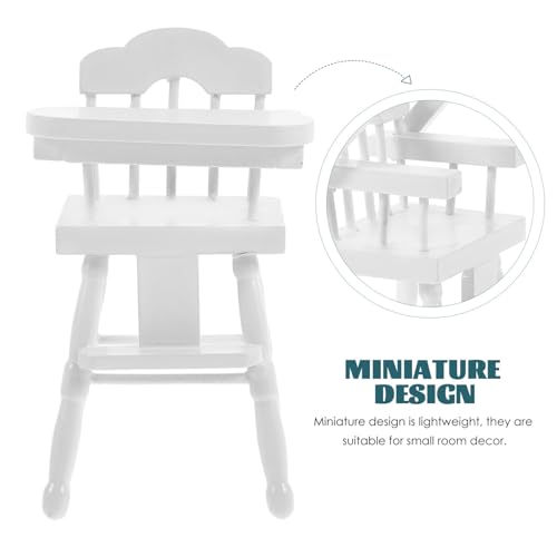 Wood Miniature Dollhouse High Chair I6376