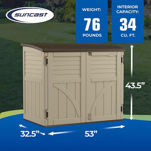 Compact 34 Cu. Ft. Resin Outdoor Storage Shed W680593
