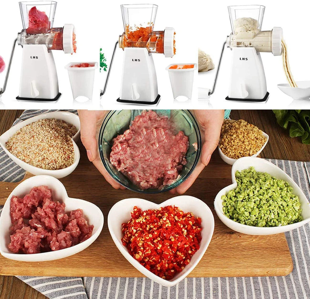 Manual Meat Grinder with Stainless Steel Blades Heavy Duty Suction Base N571676