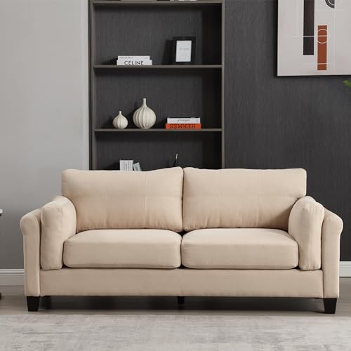 Khaki 2-Piece Loveseat and Sofa Couch Set A78351
