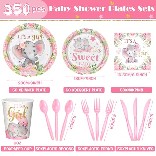 405 Pcs Blue Baby Shower Tableware Set with Plates, Napkins, Cups, Tablecloth, Banner H938
