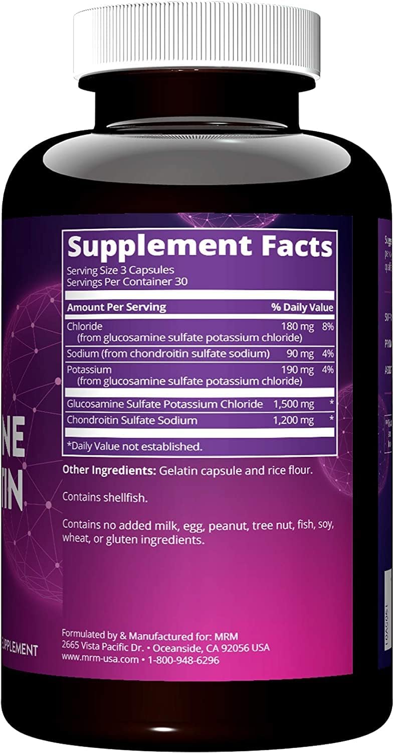 Glucosamine 1500mg Chondroitin Sulfate 1200 mg 90 Capsules D2900