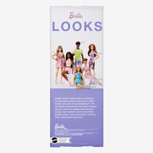 Barbie Looks Doll with Brown Hair & Shimmery Pink Strapless Dress C51646