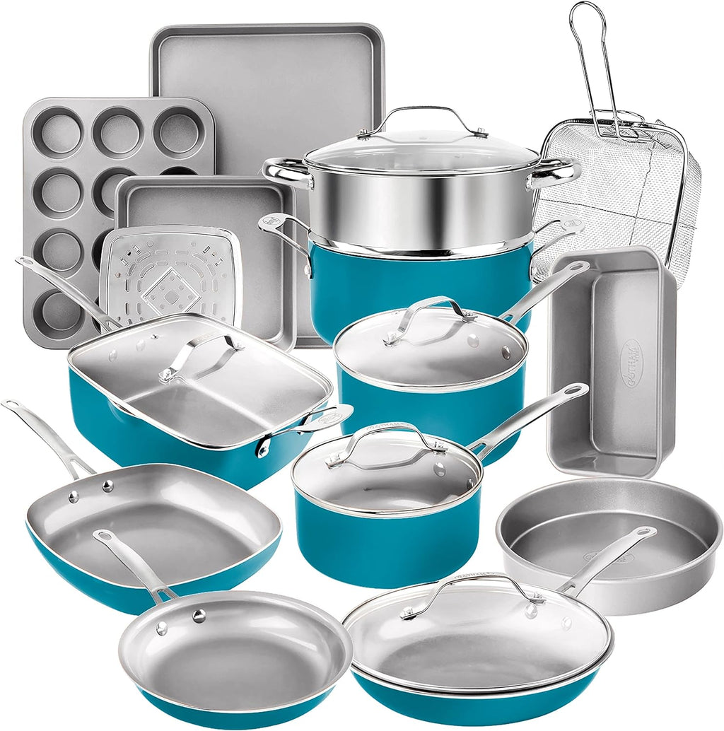 20 Piece Nonstick Ceramic Cookware Set O527