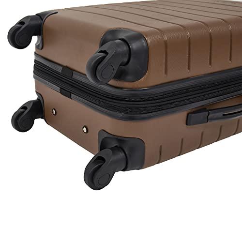 Black 20-Inch Carry-On Luggage Set with Cup Holder and USB Port S9390