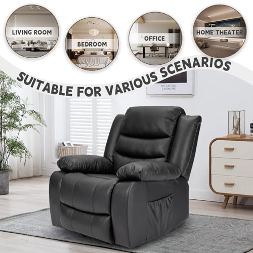 Brown Leather Power Lift Recliner Chair with Massage and Heating J967