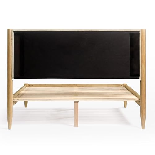 Queen Bed Boucle Platform E341