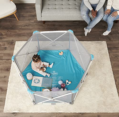 Teal 8-Panel Portable Play Yard Z849