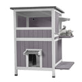 2-Story Outdoor Waterproof Cat Shelter Q471478