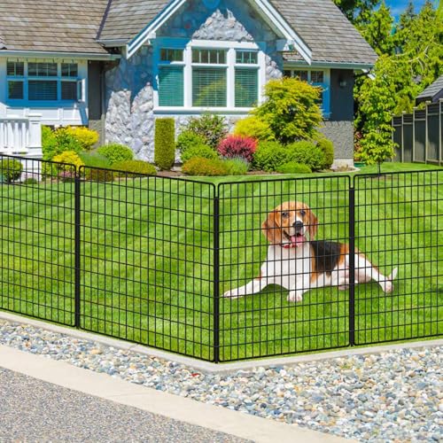 10 Panels 33 in x 24 ft Rustproof Metal Garden Fence R5339