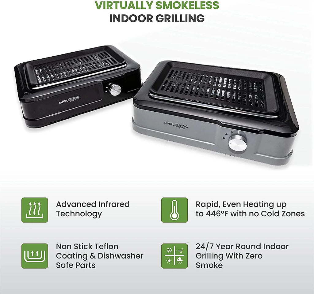 Infrared Electric Smokeless Grill Non Stick Ceramic 8x14" M237