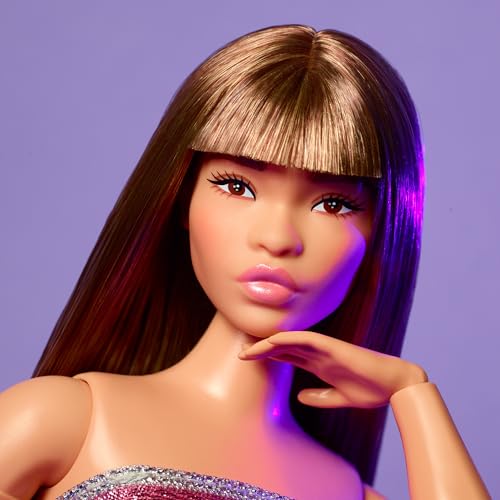 Barbie Looks Doll with Brown Hair & Shimmery Pink Strapless Dress C51646