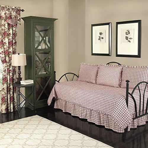 5-Piece Reversible Daybed Quilt Bedspread Set, 105" x 54", Tea Stain B848805