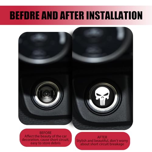 2 PCS Car Metal Cigarette Lighter Cover with Rubber Ring V59367