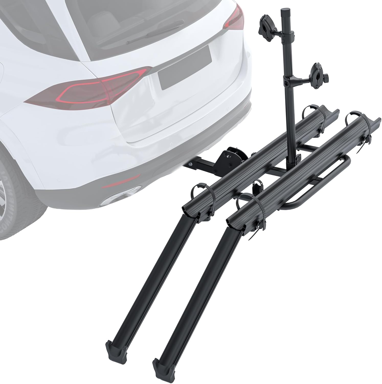 2" Hitch Mounted Platform Bike Rack, 200 Lbs Max Loading X7470