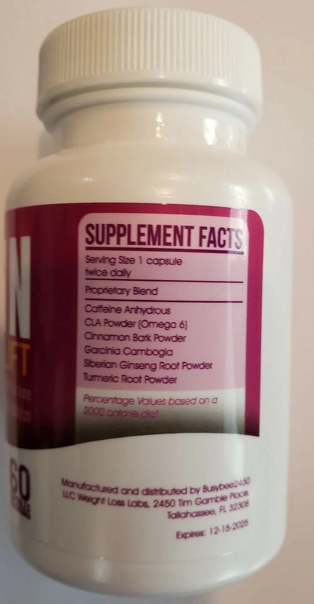 60 Capsule Appetite Suppressant Diet Pills T64251