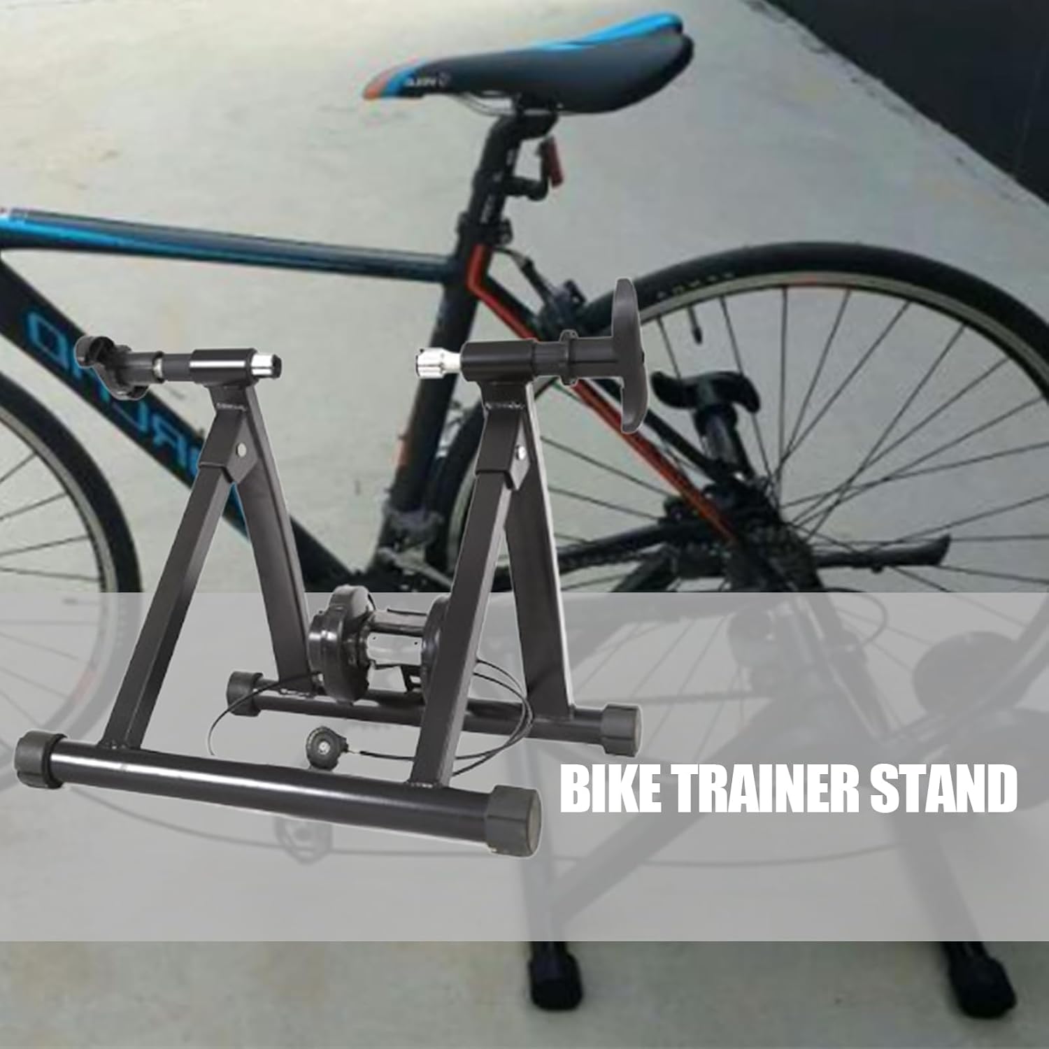 Black Magnetic Folding Bike Trainer Stand K115727