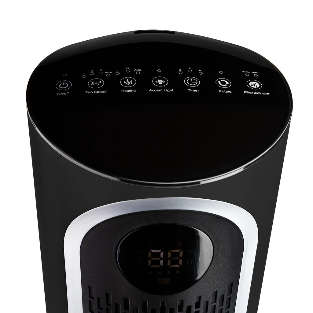 Black 3-in-1 Air Purifier Heater Fan G5689