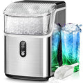 Black Portable Ice Maker Machine with Self-Cleaning Function O598149