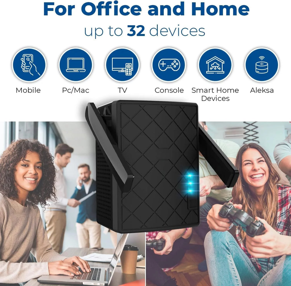 WiFi Extender 1200 Mbps Dual Band Access Point WPS Wired LAN Ethernet Outdoor Wireless Repeater M495
